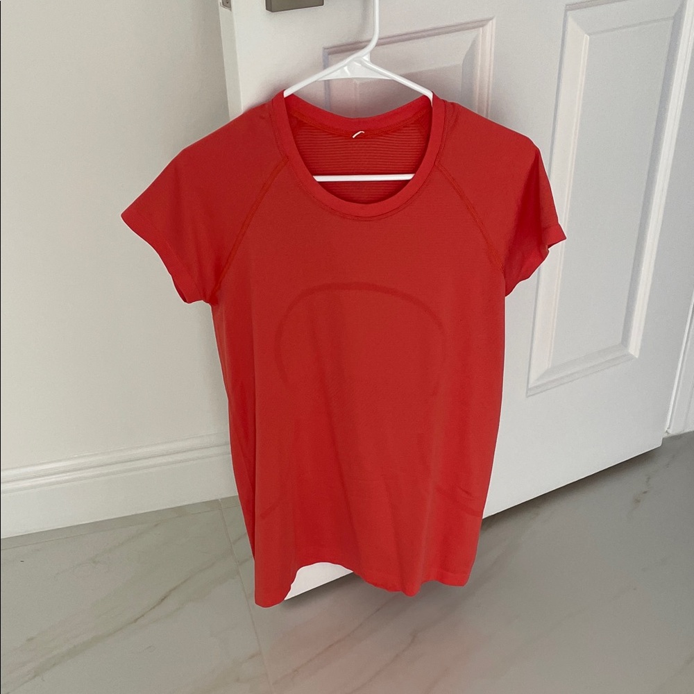 Women's Orange Lululemon Swiftly Tee